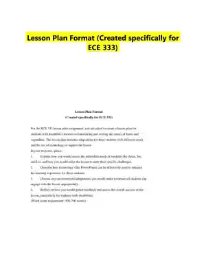 Lesson Plan Format (Created specifically for ECE 333)