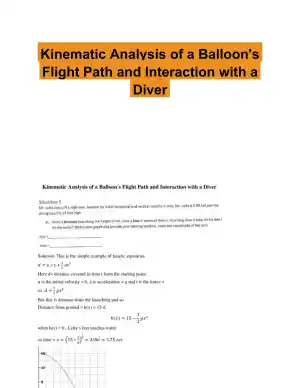 Kinematic Analysis of a Balloon's Flight Path and Interaction with a Diver
