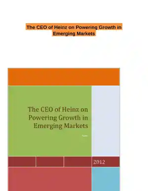 The CEO of Heinz on Powering Growth in Emerging Markets