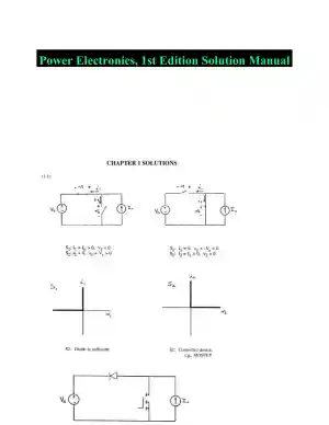 Power Electronics, 1st Edition Solution Manual