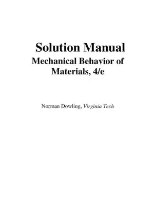 Solution Manual For Mechanical Behavior of Materials, 4th Edition