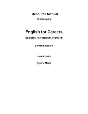 Solution Manual for English for Careers: Business, Professional and Technical, 11th Edition