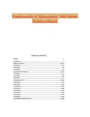 Fundamentals of Management, 10th Edition Solution Manual