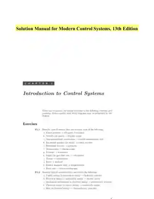 Solution Manual for Modern Control Systems, 13th Edition
