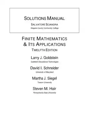 Solution Manual for Finite Mathematics and Its Applications, 12th Edition