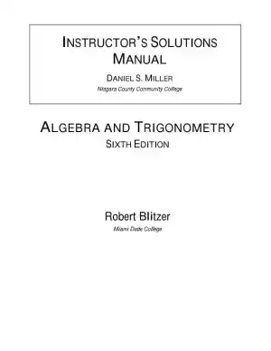Solution Manual for Algebra and Trigonometry, 6th Edition
