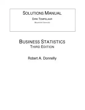 Solution Manual for Business Statistics, 3rd Edition