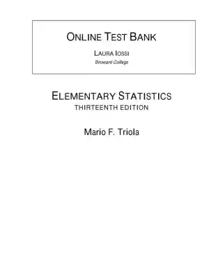 Essentials of Statistics, 6th Edition Test Bank