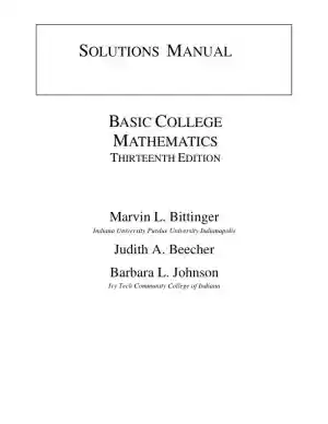 Solution Manual for Basic College Mathematics, 13th Edition
