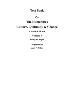 Test Bank for The Humanities, Volume 1, 4th Edition