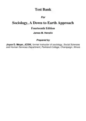 Test Bank for Revel for Sociology, 14th Edition