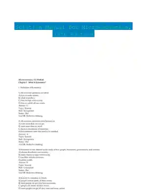 Solution Manual for Microeconomics, 13th Edition
