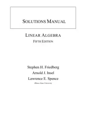 Solution Manual for Linear Algebra, 5th Edition