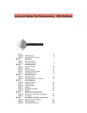 Lecture Notes for Economics, 13th Edition