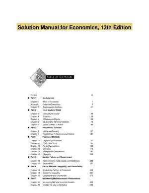 Solution Manual for Economics, 13th Edition