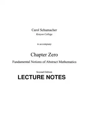 Revision Notes for Chapter Zero: Fundamental Notions of Abstract Mathematics, 2nd Edition