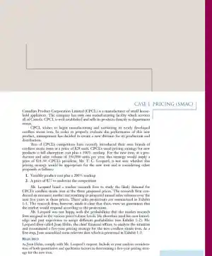 Solution Manual For Cost Accounting: Managerial Emphasis with MyAccountingLab, Fifth Canadian Edition