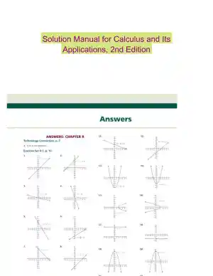 Solution Manual for Calculus and Its Applications, 2nd Edition