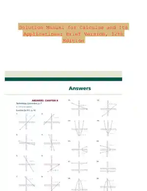 Solution Manual for Calculus and Its Applications: Brief Version, 12th Edition