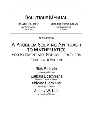 Solution Manual for A Problem Solving Approach to Mathematics for Elementary School Teachers, 13th Edition