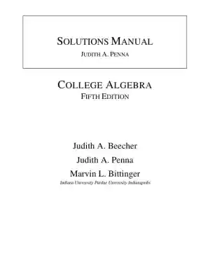 Solution Manual for College Algebra, 5th Edition