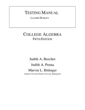 Test Bank for College Algebra, 5th Edition