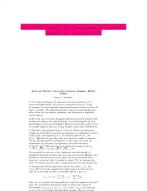 Solution Manual for Interactive Computer Graphics, 8th Edition