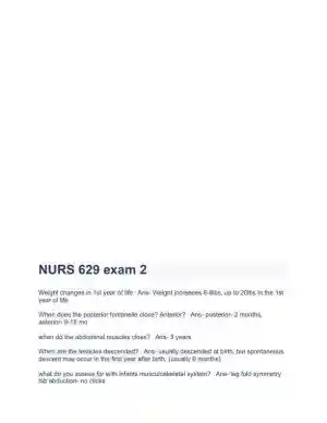2023 NURS629 Maryville University Prenatal MVU Exam 2 With Answers (115 Solved Questions)