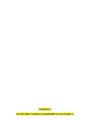 2020 ATI RN Leadership Proctored Exam Version 3 With Answers (130 Solved Questions)