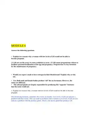 2023 BIOD151 Anatomy and Physiology Test Bank Module 6 With Answers (24 Solved Questions)