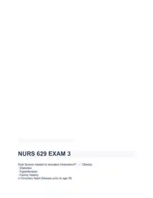 2023 NURS629 Maryville University Prenatal MVU Exam 3 With Answers (64 Solved Questions)