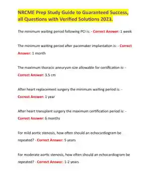 2023 NRCME Pharmacology Study Guide With Answers (86 Solved Questions)