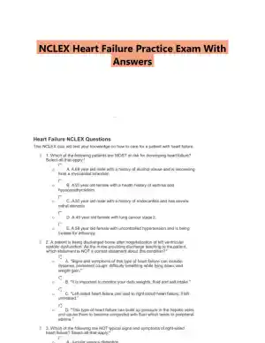 NCLEX Heart Failure Practice Exam With Answers (23 Solved Questions)