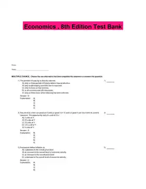 Economics , 8th Edition Test Bank