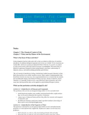 Solution Manual For Campbell Biology, 9th Edition