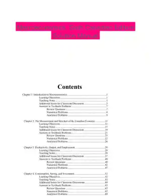 Macroeconomics, Sixth Canadian Edition Solution Manual