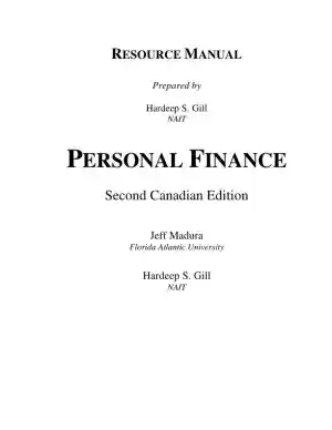 Personal Finance, Second Canadian Edition Solution Manual