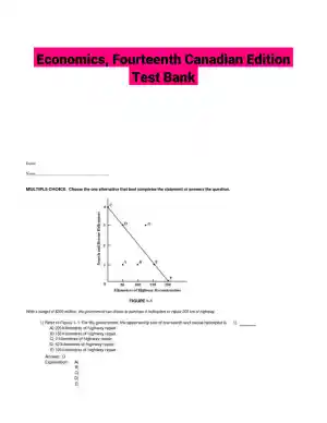 Economics, Fourteenth Canadian Edition Test Bank