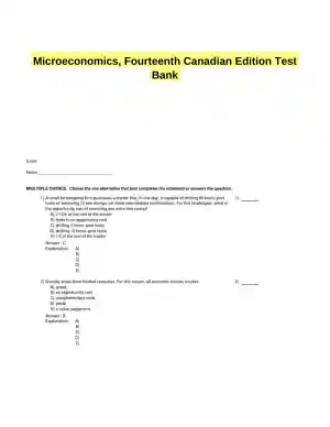 Microeconomics, Fourteenth Canadian Edition Test Bank