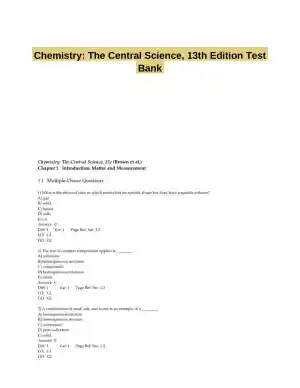 Chemistry: The Central Science, 13th Edition Test Bank