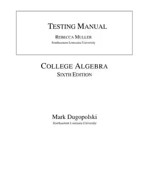 Test Bank for College Algebra, 6th Edition