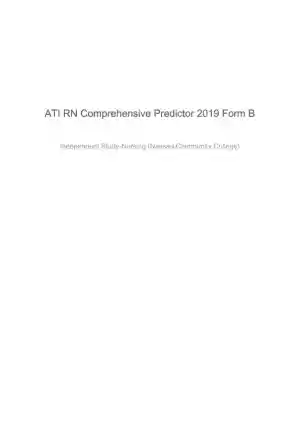 2019 ATI RN Comprehensive Exam with Answers (132 Solved Questions)