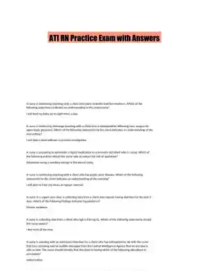ATI RN Practice Exam with Answers (155 Solved Questions)