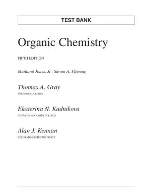 Test Bank For Organic Chemistry, 5th Edition