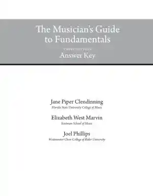 Solution Manual For The Musician's Guide to Fundamentals, 3rd Edition