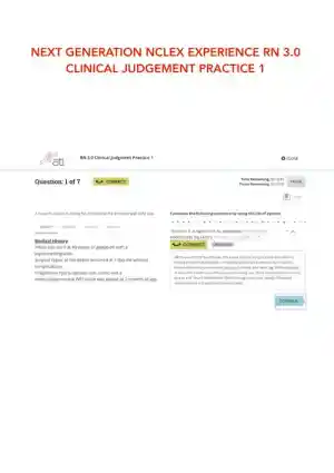 NCLEX RN Clinical Judgment Practice 1 3.0 With Answers (7 Solved Questions)