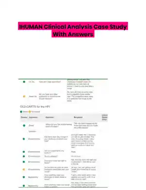 IHUMAN Clinical Analysis Case Study With Answers (2 Solved Questions)