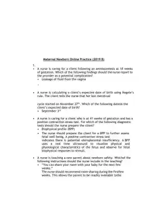2019 ATI RN Practice Exam with Answers (13 Solved Questions)