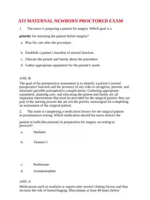 2019 ATI Mental Health Proctored Exam with Answers (61 Solved Questions)