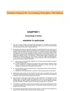 Solution Manual for Accounting Principles, 9th Edition